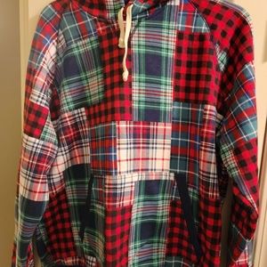 Lands End Plaid Sweatshirt XXL